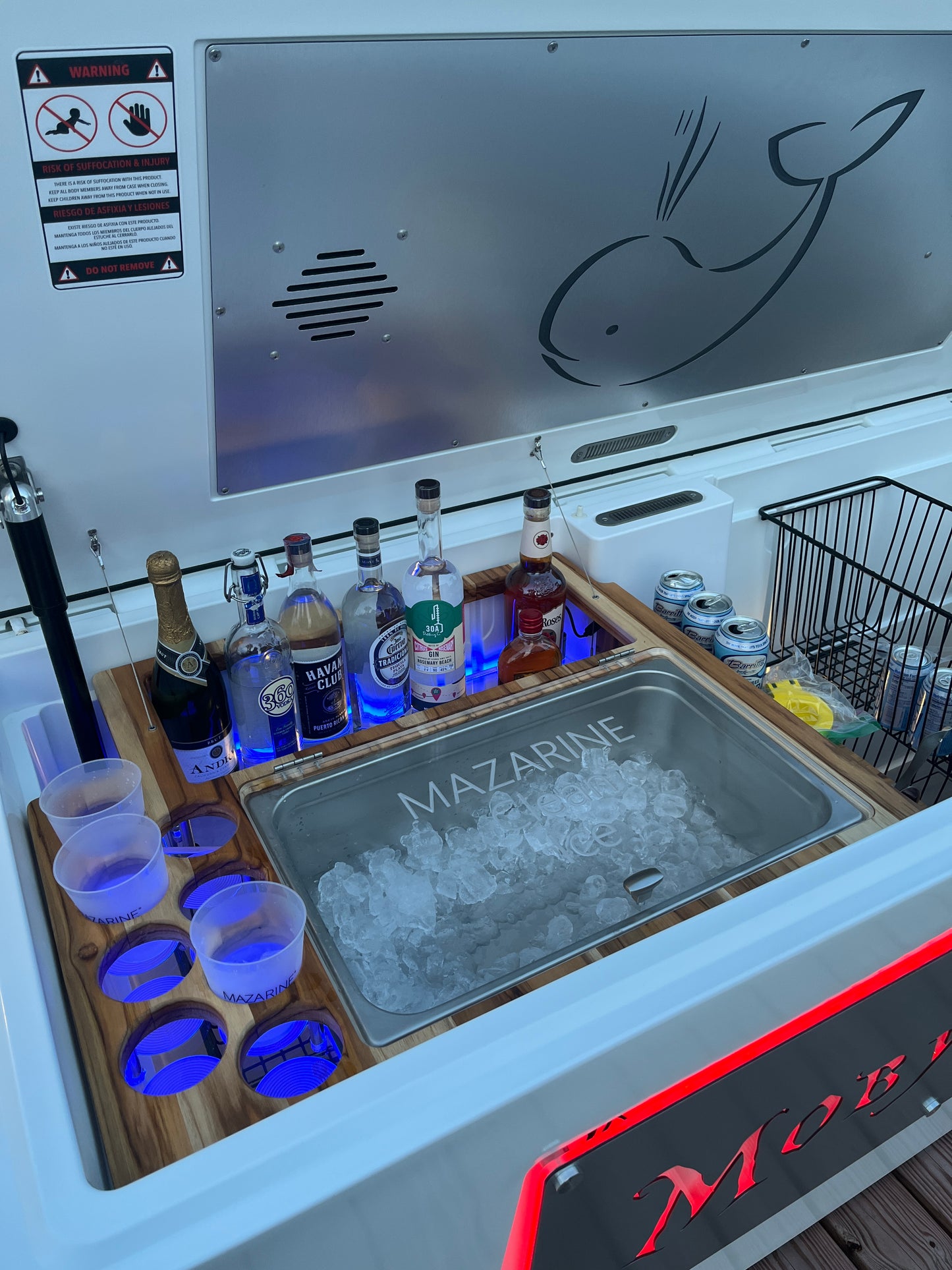 TEAK & STAINLESS POP-UP BAR